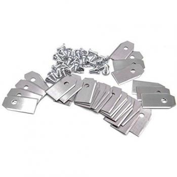 VHBW 30x lame compatibile con McCulloch rob R600, rob R800, rob R1000 tosaerba - argento, acciaio