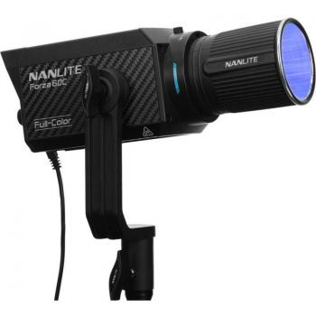 Nanlite Forza 60C RGBLAC LED Spot Light with Battery Handle and Bowens Adapter