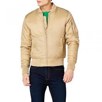 Urban Classics TB861 Herren Jacke - Basic Bomber Jacket, Beige
