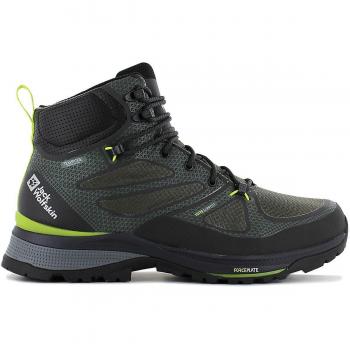 Jack Wolfskin Force Striker Texapore Mid M - Homme, Bottes de randonnée imperméables, Vert EU 43 UK 9