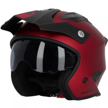 Casque Jet Acerbis Aria Métallique Rouge