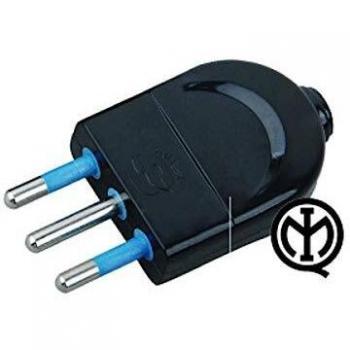 Spina 10A 2P+T nera polybag