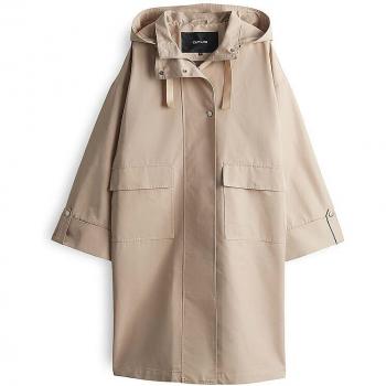 OPUS Damenmantel Hilla mit Pattentaschen, Beige, Größe 38