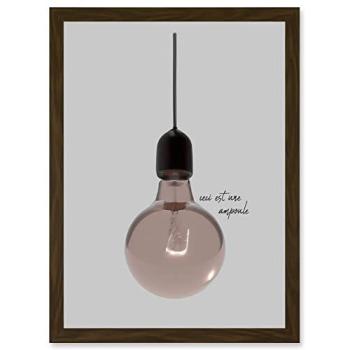 Peachy Vintage Lamp – Simple French Illustration, A4