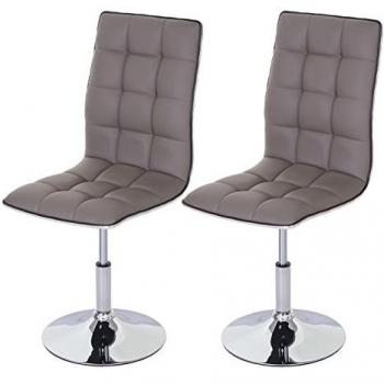 2x chaise de salle à manger MENDLER HWC-C41, fauteuil, similicuir taupe