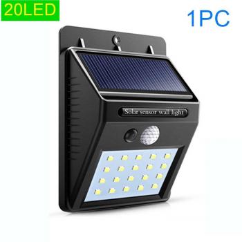 Lumière Solaire Extérieure 20 LED avec Capteur de Mouvement PIR Étanche pour Jardin