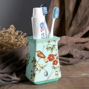 Chinese Floral Bird Ceramic Bathroom Set