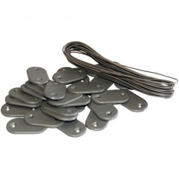Maillestore Kit Brise‑Vue – Lot 20 (26 pastilles + 4 m fil) gris clair