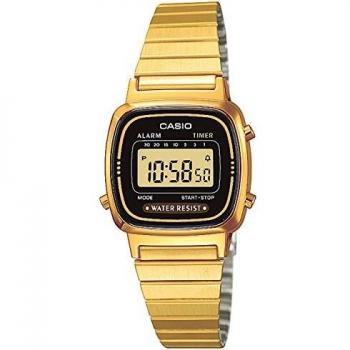 Casio Classic Retro Gold-Tone and Black Stainless Steel Watch LA670WEGA-1EF