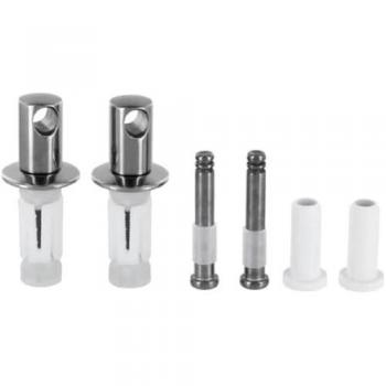 Standard - Set di cerniere per sedile copriwater serie Mia in acciaio inox, J4555BJ, Cromato