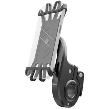 Supporto mobile Hama per E-Bike – adesivo veloce, silicone, rotabile, universale, nero