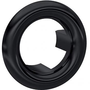 Modern Round Basin Overflow Cover Matt Black 18.5mm
