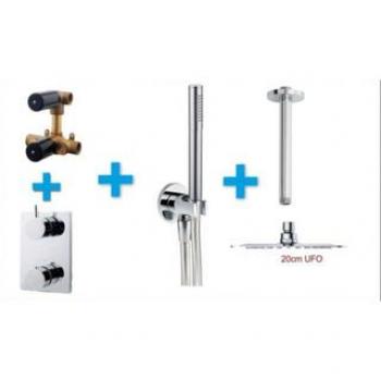 Wiesbaden One-Pack Inbouwthermostaatset Type 120 Chr (Ufo)