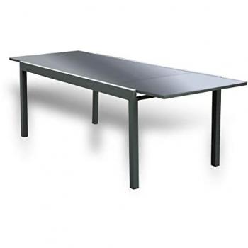 Table extensible en verre pour jardin HOME DELUXE SOL - 180/240 x 90 cm