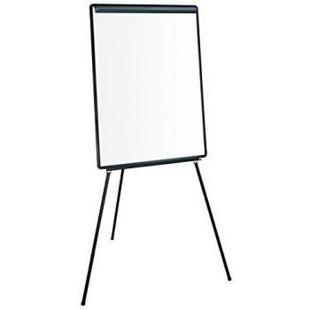 Dreibein Flipchart mit Teleskopbeinen, für gängige Flipchart-Blöcke geeignet, schwarz