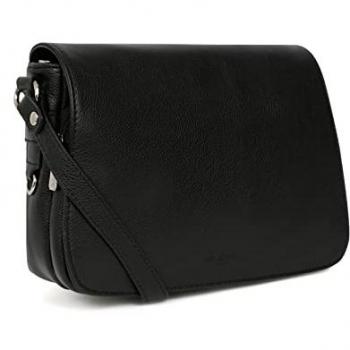 Sac porté travers Cuir CONFORT Noir Beth