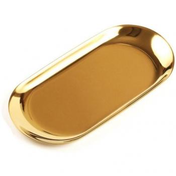 Placa Oro 5 cm × 7 cm – Bandeja de Exhibición con Espejo