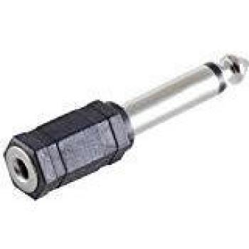 Klinkenstecker 6,3mm Mono auf Klinkenkupplung 3,5mm Mono