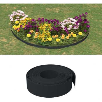 Bordature da Giardino in Polietilene 4 pz Nere 10 m 15 cm