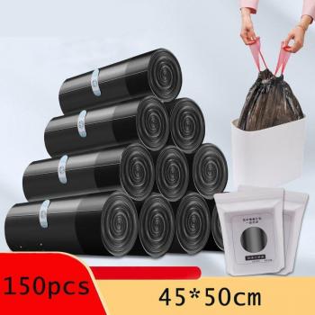 UltraHold 6‑Pack Heavy‑Duty Trash Bags – Black, Thickened, Drawstring, Portable