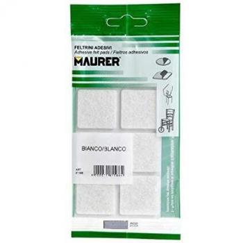 Fieltro Adhesivo 30x30 mm. (Blister 6 Piezas) Blanco
