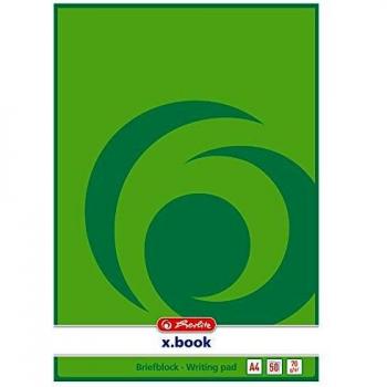 Herlitz Briefblock A4 blanko 50 Blatt 70g/qm holzfrei weiß