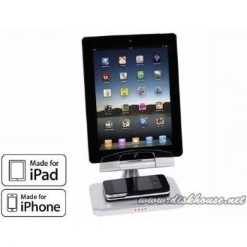 Cargador inalámbrico dual para iPad 2/3 e iPhone 4/4S con funda protectora