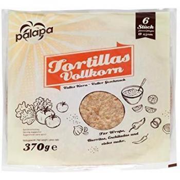 Palapa Vollkorntortilla frisch 25cm 6 Stk. aus Vollkornmehl Tex-Mex-Küche für viele Gerichte