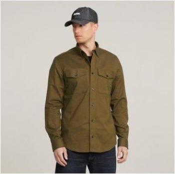 Marine Slim Verde XXL – Camisa G-Star Casual en Denim Sustentable