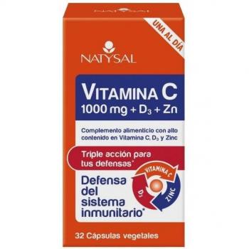 Natysal Vitamina C 1000Mg. + D3 + Zinc 32Cap