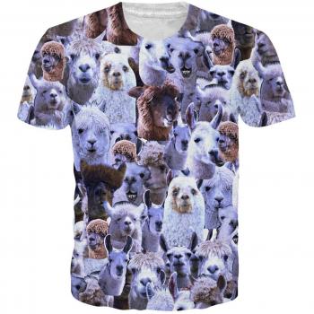 Alpaka Print Tee Shirt Unisex Loveternal 3D Design