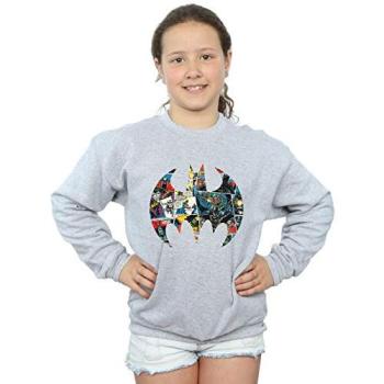 Supergirl Batman Hoodie – Grey, Kids 7‑8