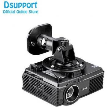 360 Degree Adjustable Aluminum Alloy Projector Mount Bracket - Black & White