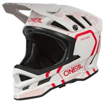 Casco de descenso Oneal Blade Polyacrylite Strike - Blanco Rojo (L)