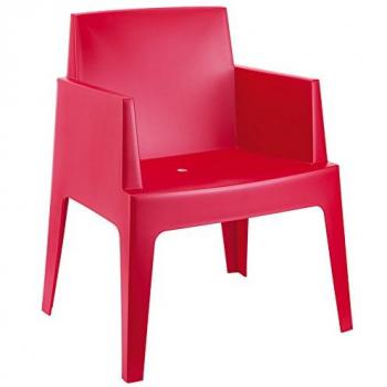 Chaise - ALTER EGO - PLEMO - Rouge - Intérieur - Extérieur - Empilable