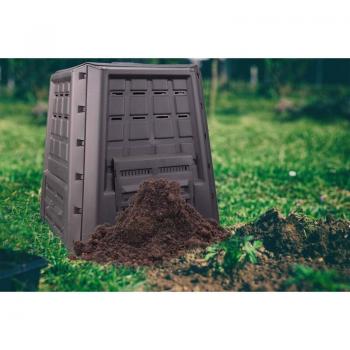 Compostiera Dmora Gina – 80×80×82 cm, Antracite