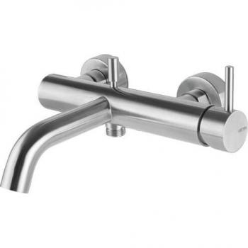 Tacoshop - Miscelatore vasca acciaio inox con deviatore Vema tiber steel V17080 Satinato