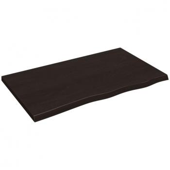 VidaXL Wall Shelf Dark Brown 100x60x(2-4) cm Treated Solid Wood Oak