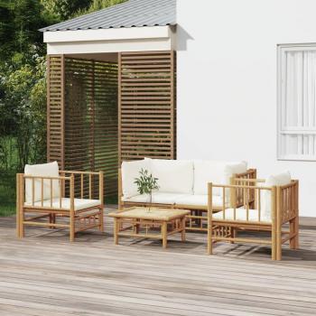 Kit de Conforto Outdoor Bambu Branco – 5 Almofadas