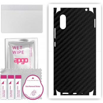 Apgo Vinyl Backside Skin Film Patterned in Carbon Black for Xiaomi Redmi 9A