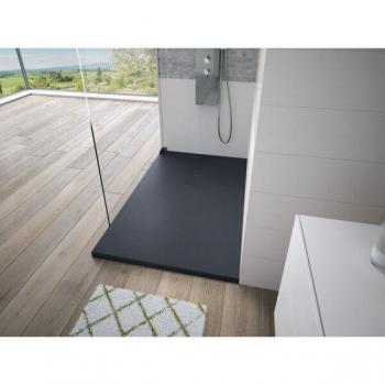 Kinedo Kinesurf Matte douchebekken, antraciet, afvoer korte zijde, 160x100 cm