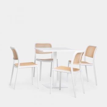 Quadrupla Cadeiras + Mesa Quadrada – Thule Kaira