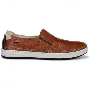 Fluchos Mocasín Hombre F1719 Marrón de Cuero