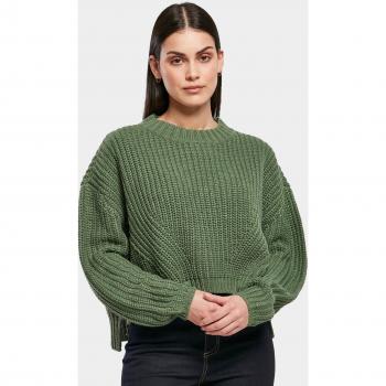 Suport de blug cu mâneci lungi pentru femei, nuanță verde-șampar
