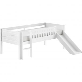 Vipack Spielbett „Scott“ 90 × 200 cm – massiv aus Kiefer, weiß lackiert, mit und ohne Rollboxen