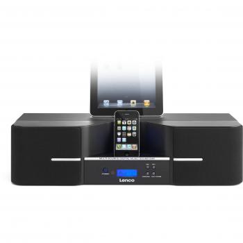 Lenco Dockingstation IPD-1003 mit 3D Sound für Apple iPod/iPhone/iPad (6.1, 80W)