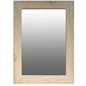 DECOWOOD - Sand Espejo de madera rectangular color beige de varias medidas