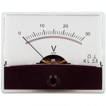 Einbau-Messgerät mit Spiegelskala, 0 bis 30 Volt Gleichstrom