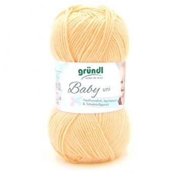 Gründl Wolle Baby uni 50g Babywolle zum Stricken und Häkeln