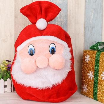 Mochila de Navidad para Niños con Patrón de Santa y Acabado Dorado